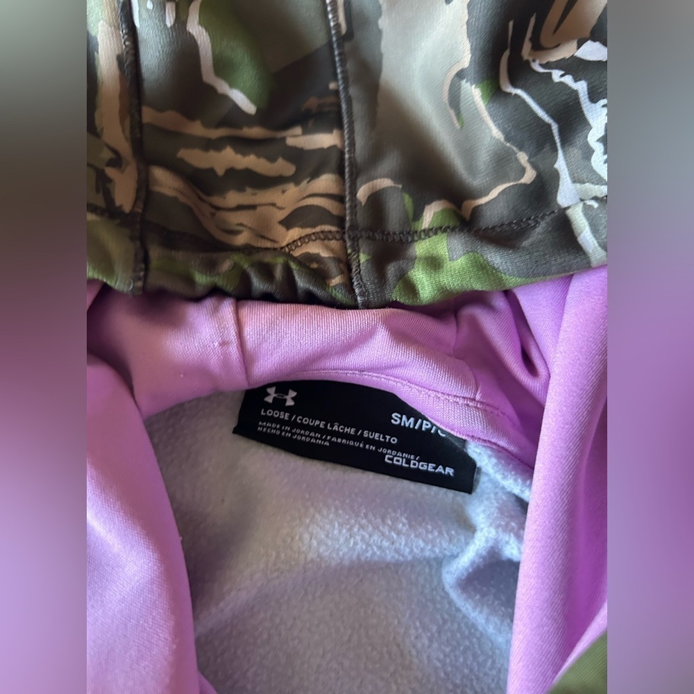 Under Armour Camouflage Hoodie with Pink Interior - Picture 3 of 6